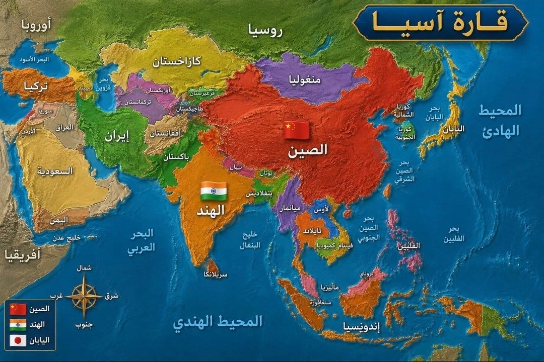 آسيا العظمى : دراسة جغرافية شاملة في تضاريس القارة الكبرى ومناخها وسكانها وحضاراتها