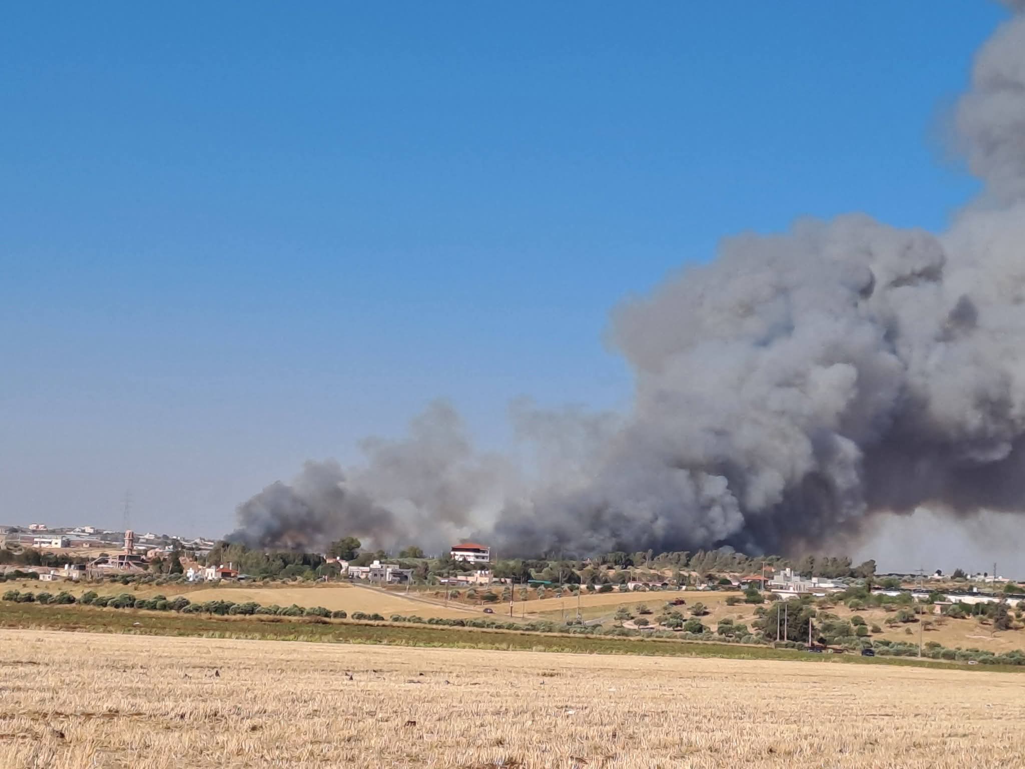 صورة من حريق سهول حوارة
