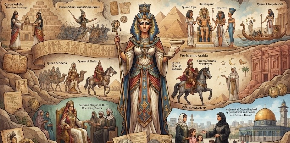 حضور المرأة وسلطتها في التاريخ : من عرش الشرق القديم وحواضر العرب إلى العصور الحديثة