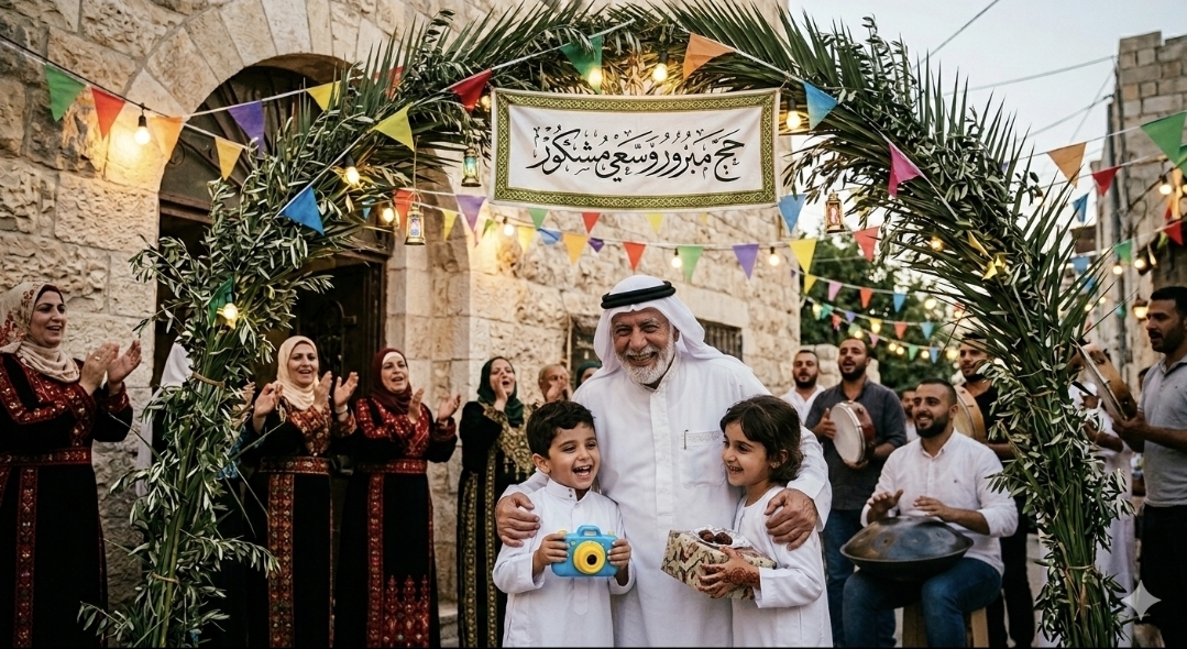 زينة استقبال حجاج بيت الله الحرام
