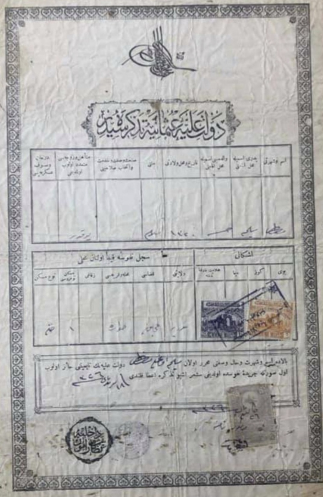 قراءة في وثائق النفوس العثمانية : جذور عائلية وتاريخ إداري موثق