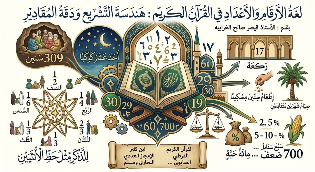 لغة الأرقام والأعداد في القرآن الكريم : هندسة التشريع ودقة المقادير